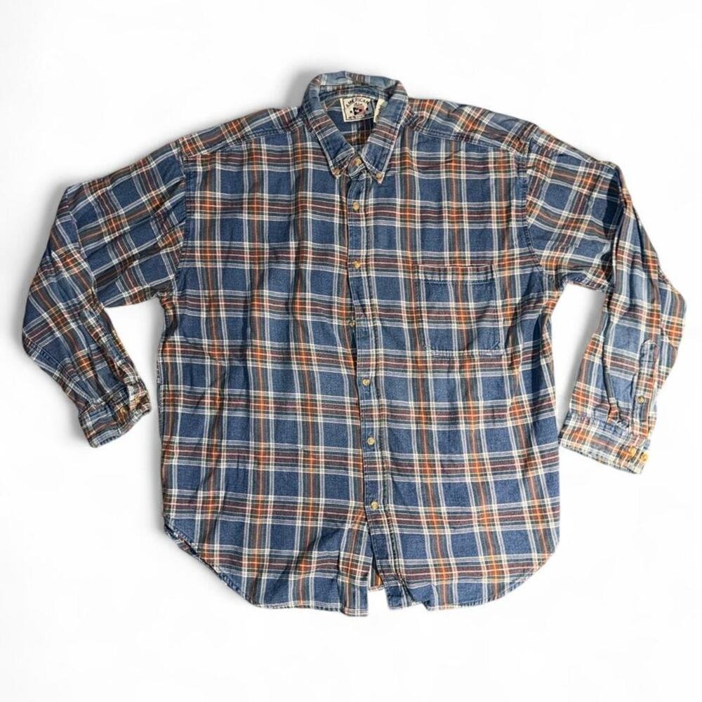 Vintage American Blue Flannel Size XXL